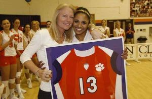 Head Coach Jolene Jordan Hoover and Senior Lia Proctor