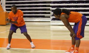 Assistant Coach Earl Grant and Rod Hall