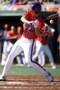 The Clemson baseball team opened the 2008 season Saturday, Feb 23 by sweeping Mercer in a doubleheader at Doug Kingsmore Stadium. The Tigers won the first game, 12-5, and the second one, 6-5. Photos courtesy Mark Crammer and The Orange & White.