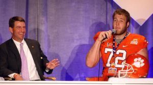dabo swinney and landon walker singing bowl luncheon 010212