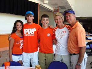 Clemson letterwinners gather at the Letterwinners Room before every home football game.