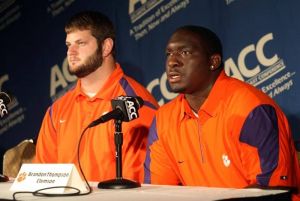 Dalton Freeman and Brandon Thompson represented Clemson at the 2011 ACC Football Kickoff on Sunday in Pinehurst, NC.