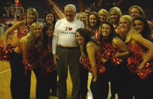 cheerleaders and rally cats during 2009-10 basketball season