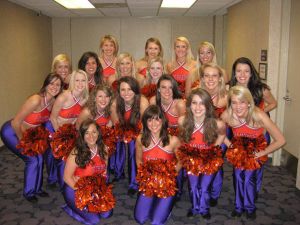 cheerleaders and rally cats during 2009-10 basketball season