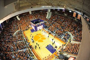 court looking down from rafters