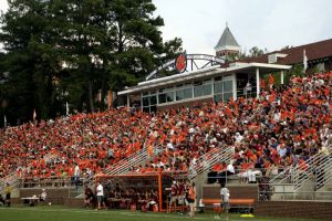 fans crowd stands cheer
