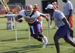 The Tiger football team held its sixth day of preseason practice on Monday, August 10.