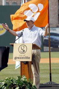 Clemson University honored 2009 US Open Champion, former Tiger Lucas Glover at a celebration at Fluor Field in Greenville, SC on Sunday, July 26.