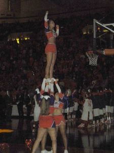 cheerleaders and rally cats during 2009-10 basketball season