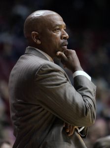 Clemson coach Oliver Purnell watches his team in the second half.