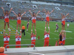 cheerleaders and rally cats 2009 football season