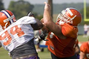 The Tiger football team held its sixth day of preseason practice on Monday, August 10.