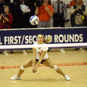 The Clemson volleyball team defeated Alabama 3-1 in the first round of the 2007 NCAA Volleyball Tournament at Jervey Gym.