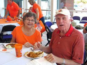 Clemson letterwinners gather at the Letterwinners Room before every home football game.