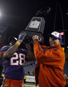 Head Coach Dabo Swinney and C.J. Spiller