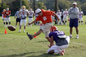 Football Practice With Auburn Students