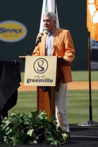 Clemson University honored 2009 US Open Champion, former Tiger Lucas Glover at a celebration at Fluor Field in Greenville, SC on Sunday, July 26.