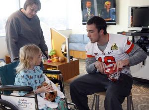 Members of the Clemson team and staff visited Levine Children's Hospital in Charlotte on Tuesday morning.