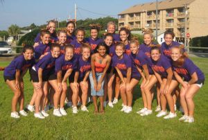 2008-09 cheerleaders at NCA summer camp
