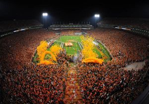 memorial stadium top of the hill top of the scoreboard