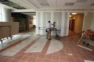 Hallway to Recruiting Room westzone construction update 052109