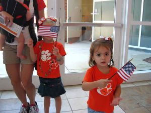 Clemson letterwinners gather at the Letterwinners Room before every home football game.