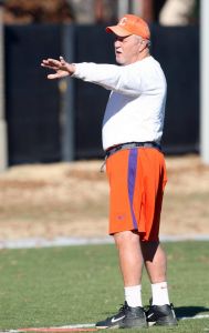 The Tigers practiced on the artificial surface at the Carolina Panthers practice facility on Tuesday afternoon.