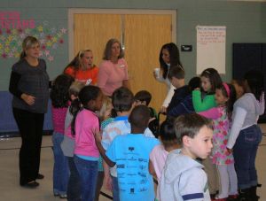 Members of the Solid Orange Squad visited Sara Collins Elementary School on Thursday, November 5, 2009.