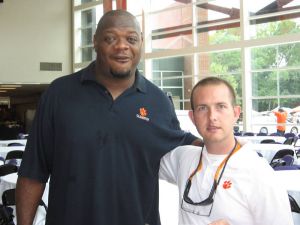 Clemson letterwinners gather at the Letterwinners Room before every home football game.
