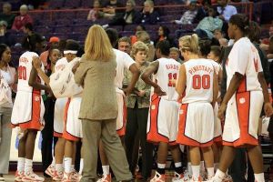 team huddle during timeout