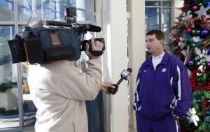 Members of the Clemson team and staff visited Levine Children's Hospital in Charlotte on Tuesday morning.