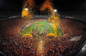 memorial stadium top of the hill top of the scoreboard