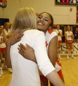 Head Coach Jolene Jordan Hoover and Senior Lia Proctor