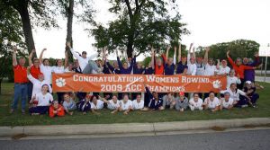 The 2009 ACC Champion Tiger rowing team returned to Clemson on Monday afternoon after winning its first-ever conference title on Monday morning in Oak Ridge, TN.