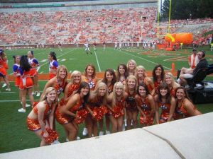 cheerleaders and rally cats during 2009 football season