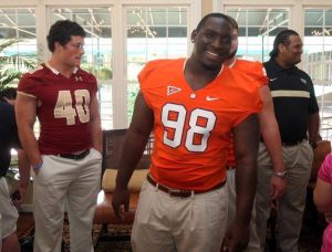 Dalton Freeman and Brandon Thompson represented Clemson at the 2011 ACC Football Kickoff on Sunday in Pinehurst, NC.