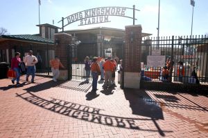 The Clemson baseball team opened the 2008 season Saturday, Feb 23 by sweeping Mercer in a doubleheader at Doug Kingsmore Stadium. The Tigers won the first game, 12-5, and the second one, 6-5. Photos courtesy Mark Crammer and The Orange & White.