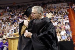 Meagan Stone - Equipment Manager and Athletic Director Terry Don Phillips