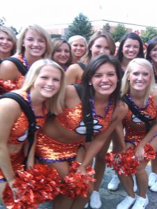 cheerleaders and rally cats during 2009 football season