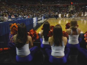 cheerleaders and rally cats during 2009-10 basketball season