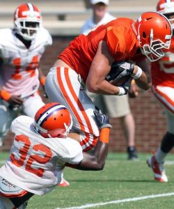 Carlton Lewis and Sam Cooper scrimmage 082011