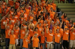student section fans cheer