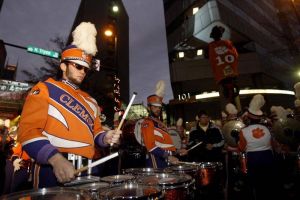 A pep rally was held for Tiger fans at the Marriott City Center in Charlotte on Thursday.