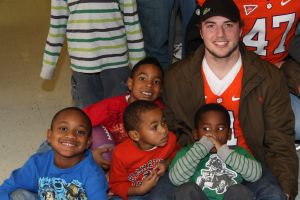 Members of the Clemson football team spent the morning of Monday, December 20 volunteering at Harvest Hope Food Bank in Greenville.