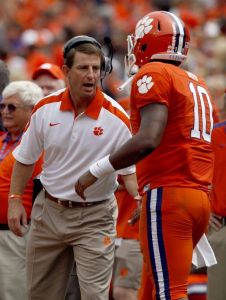 Head Coach Dabo Swinney and Tajh Boyd