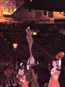 cheerleaders and rally cats during 2009-10 basketball season