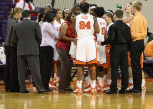 team huddle during timeout