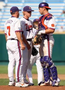 Head Coach Jack Leggett, Alex Frederick and Spencer Kieboom
