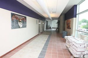 Hallway to Coaches' Offices westzone construction update 052109