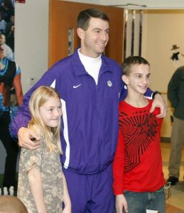 Members of the Clemson team and staff visited Levine Children's Hospital in Charlotte on Tuesday morning.